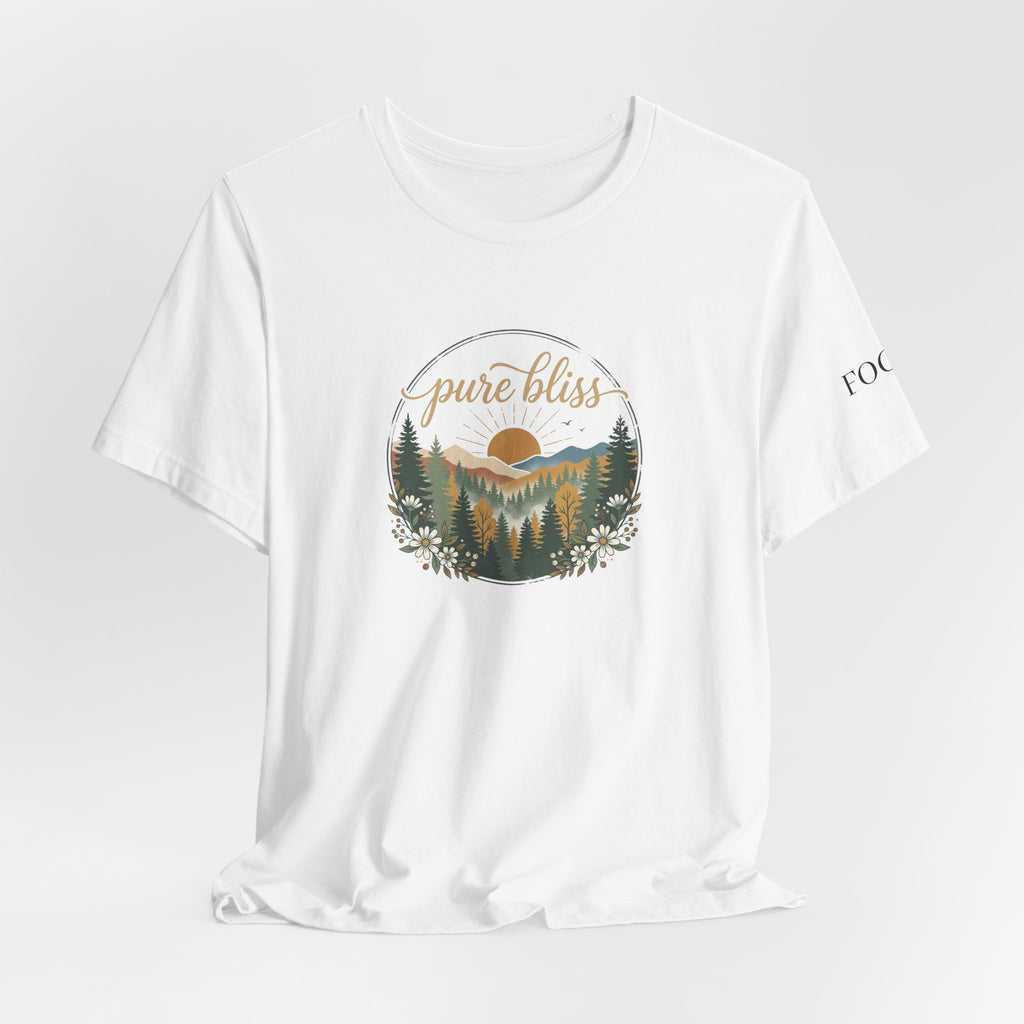 Pure Bliss Scenic Tee — “Happy and Dazzling” Graphic T-Shirt