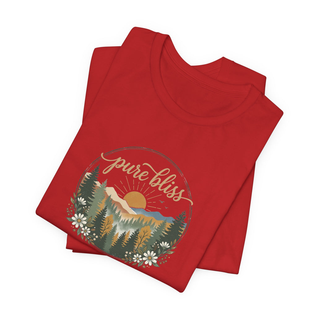 Pure Bliss Scenic Tee — “Happy and Dazzling” Graphic T-Shirt