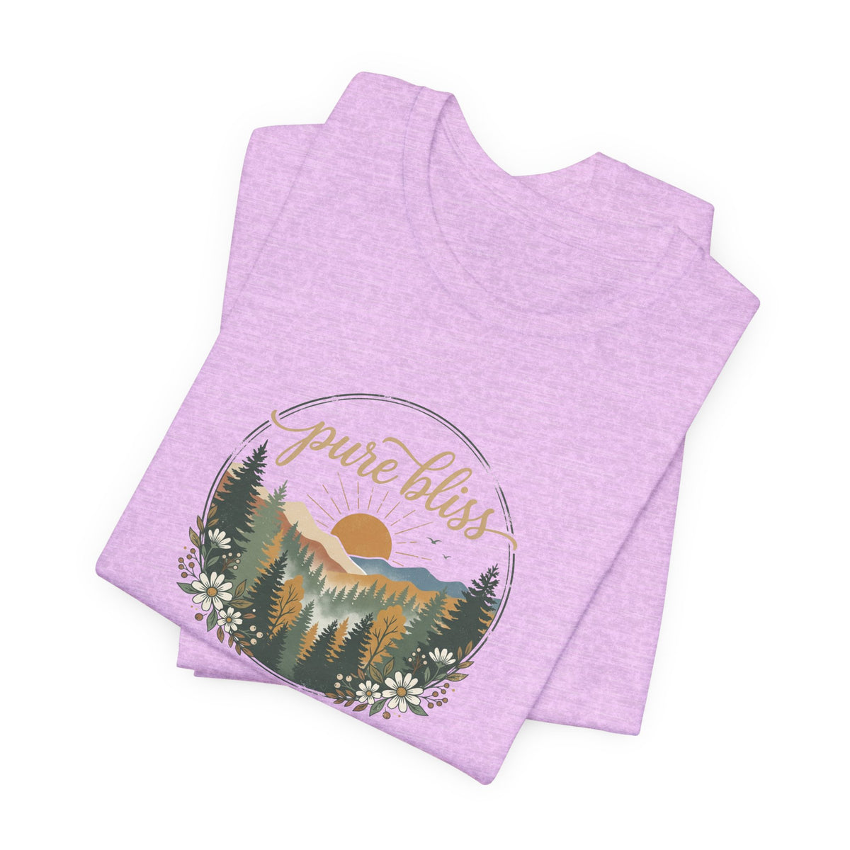 Pure Bliss Scenic Tee — “Happy and Dazzling” Graphic T-Shirt