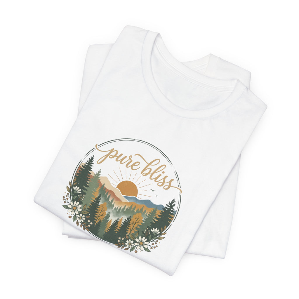 Pure Bliss Scenic Tee — “Happy and Dazzling” Graphic T-Shirt