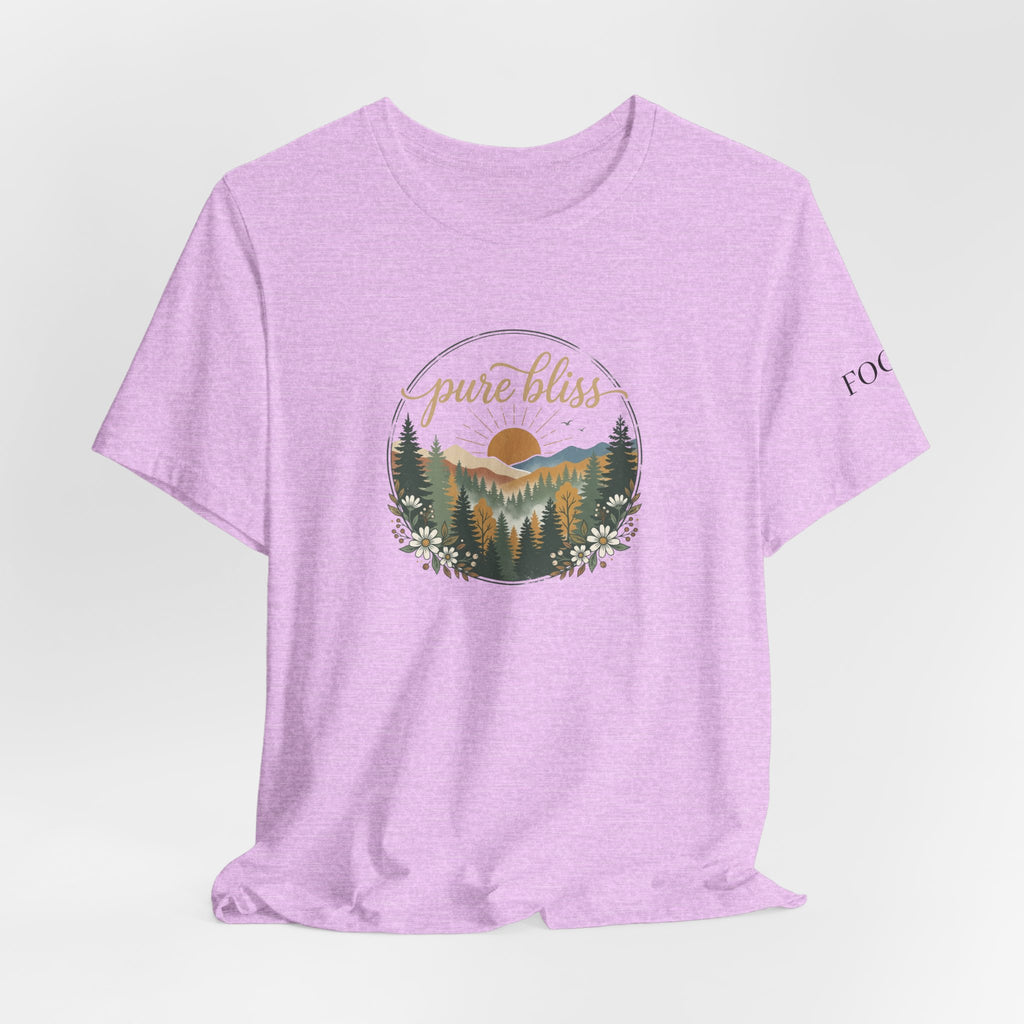 Pure Bliss Scenic Tee — “Happy and Dazzling” Graphic T-Shirt