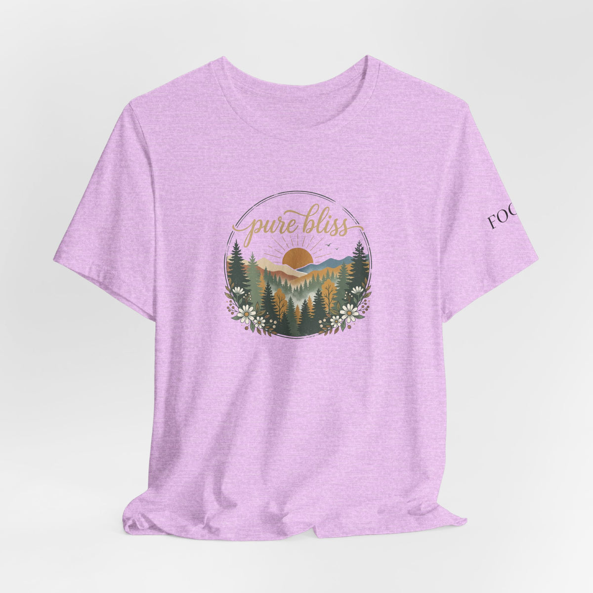 Pure Bliss Scenic Tee — “Happy and Dazzling” Graphic T-Shirt