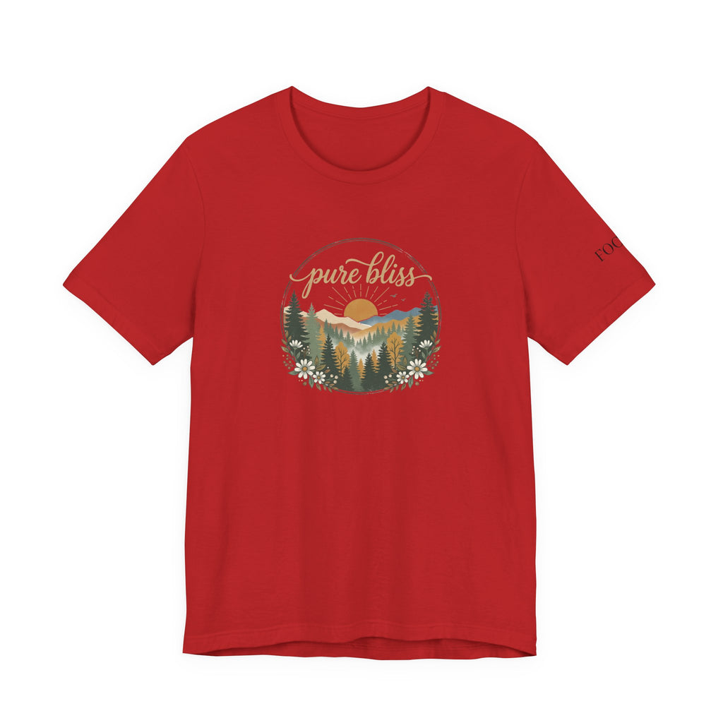 Pure Bliss Scenic Tee — “Happy and Dazzling” Graphic T-Shirt