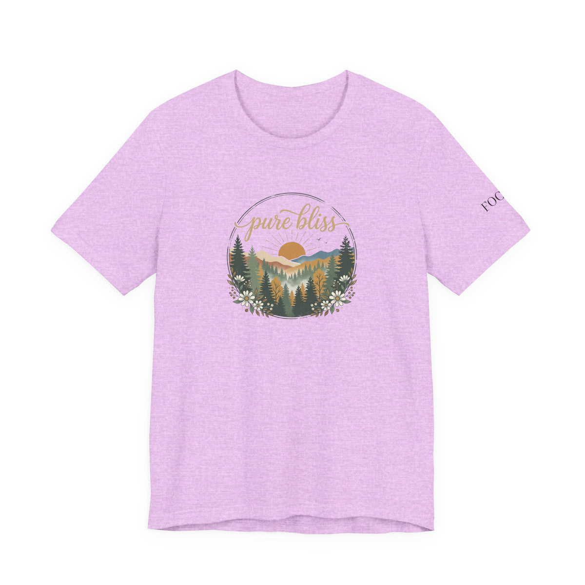 Pure Bliss Scenic Tee — “Happy and Dazzling” Graphic T-Shirt
