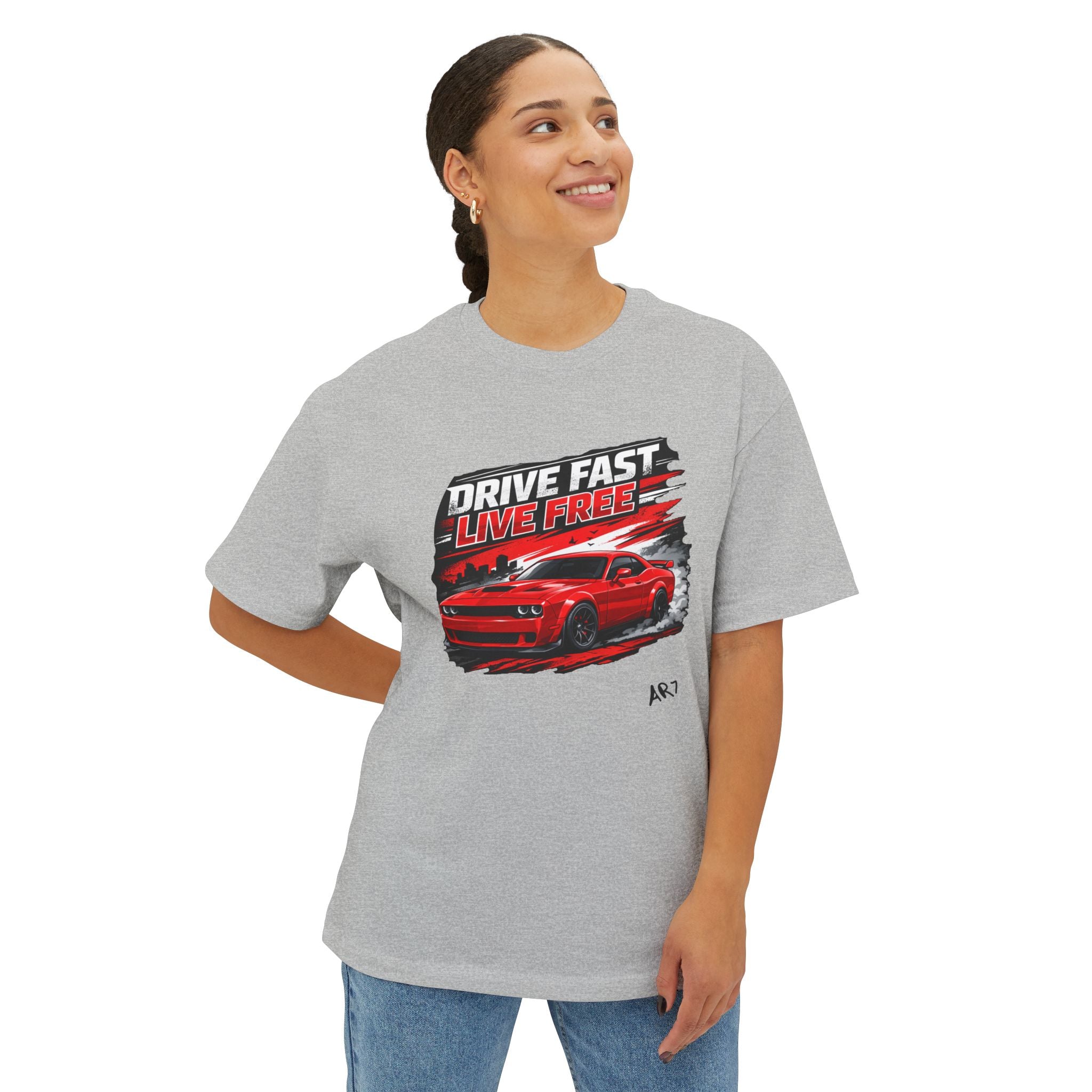BOLD LINES Oversized Boxy Tee — Minimal Graphic Bold Line Design